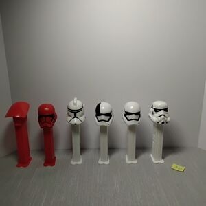 PEZ Star Wars Lot of 6: Red Praetorian Guard, Sith Trooper, Clone Trooper, and 3